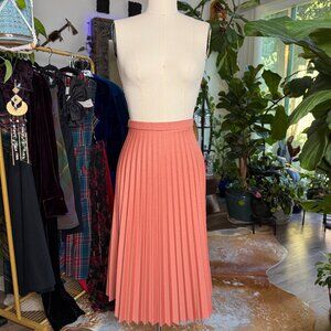 Vintage Koret of California Coral Pleated Midi Skirt – Vintage Size 10